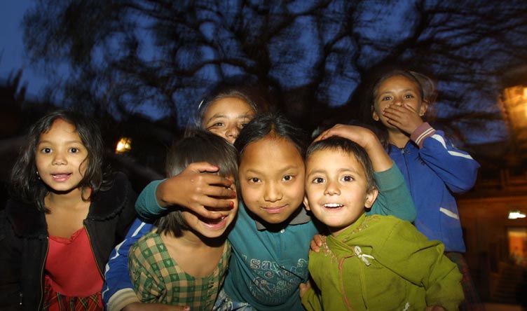 Street kids a dusk