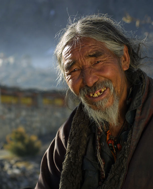 Tibetan man in muktinath