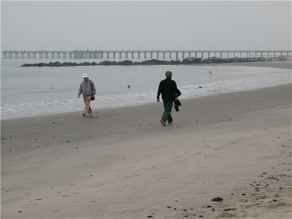 Walking on the beach