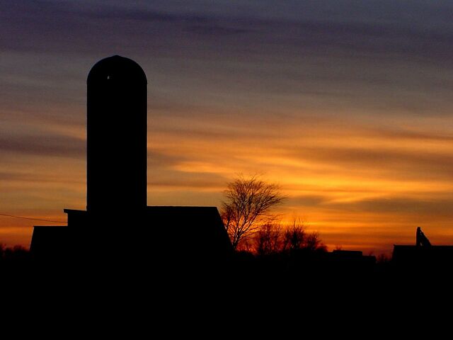 Farm at Sunset