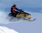 snowmobile action shot